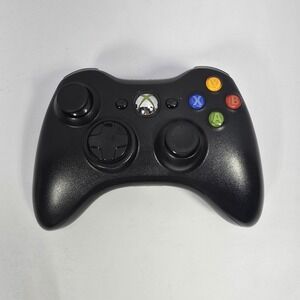 Official Microsoft Xbox 360 Black Wireless Controller and Battery (Tested Works)